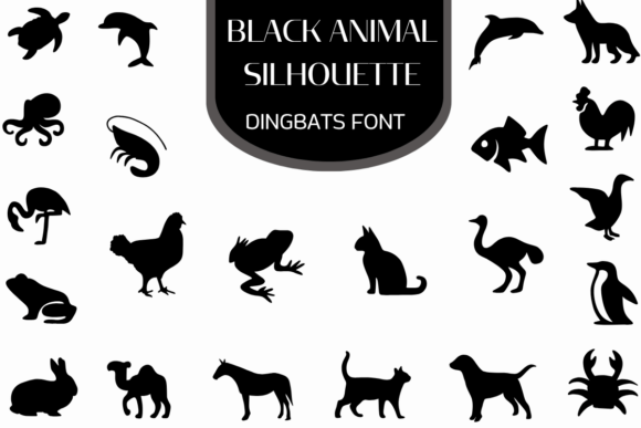 Black Animal Silhouette Font