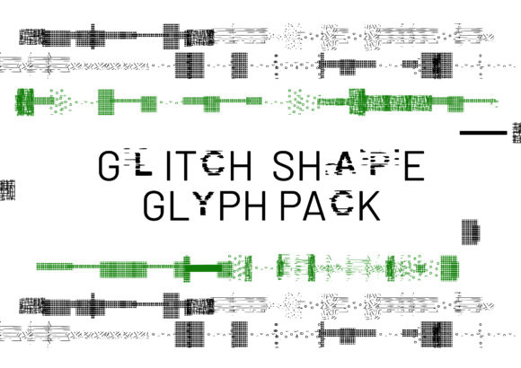 Glitch Shape Font for Web Design